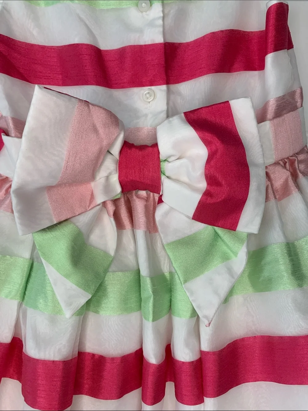 Gymboree Sleeveless Striped Party Dress - Hot Pink, Light Pink, Lime & White